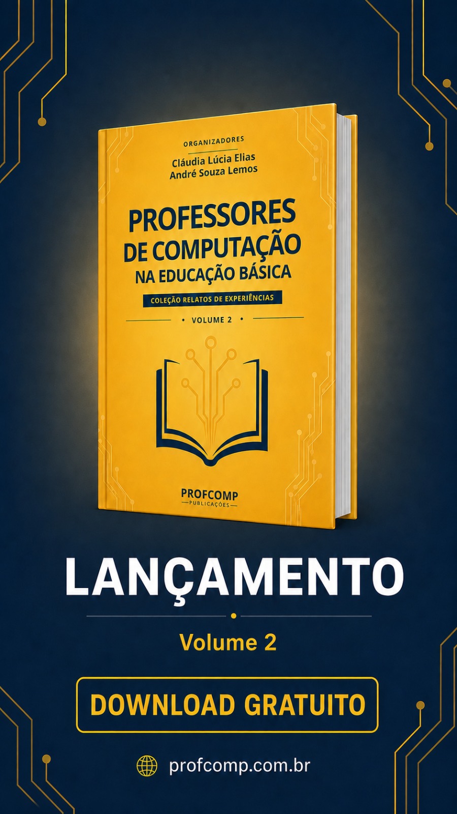 Capa do livro Professores de Computação na Educação Básica Volume 2